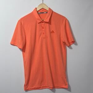 Adidas Orange Heather Polo Shirt Men’s Small